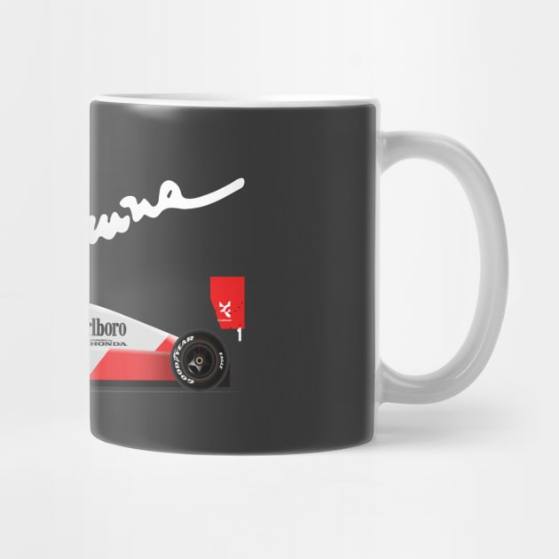 Ayrton Senna's McLaren Honda MP4/6 Illustration by Burro Wheel